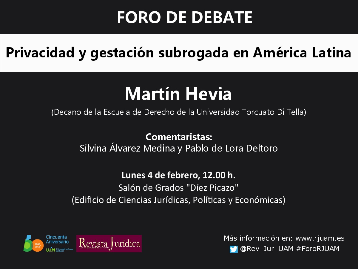 Foro de Debate RJUAM «Privacidad y gestación subrogada en América Latina»